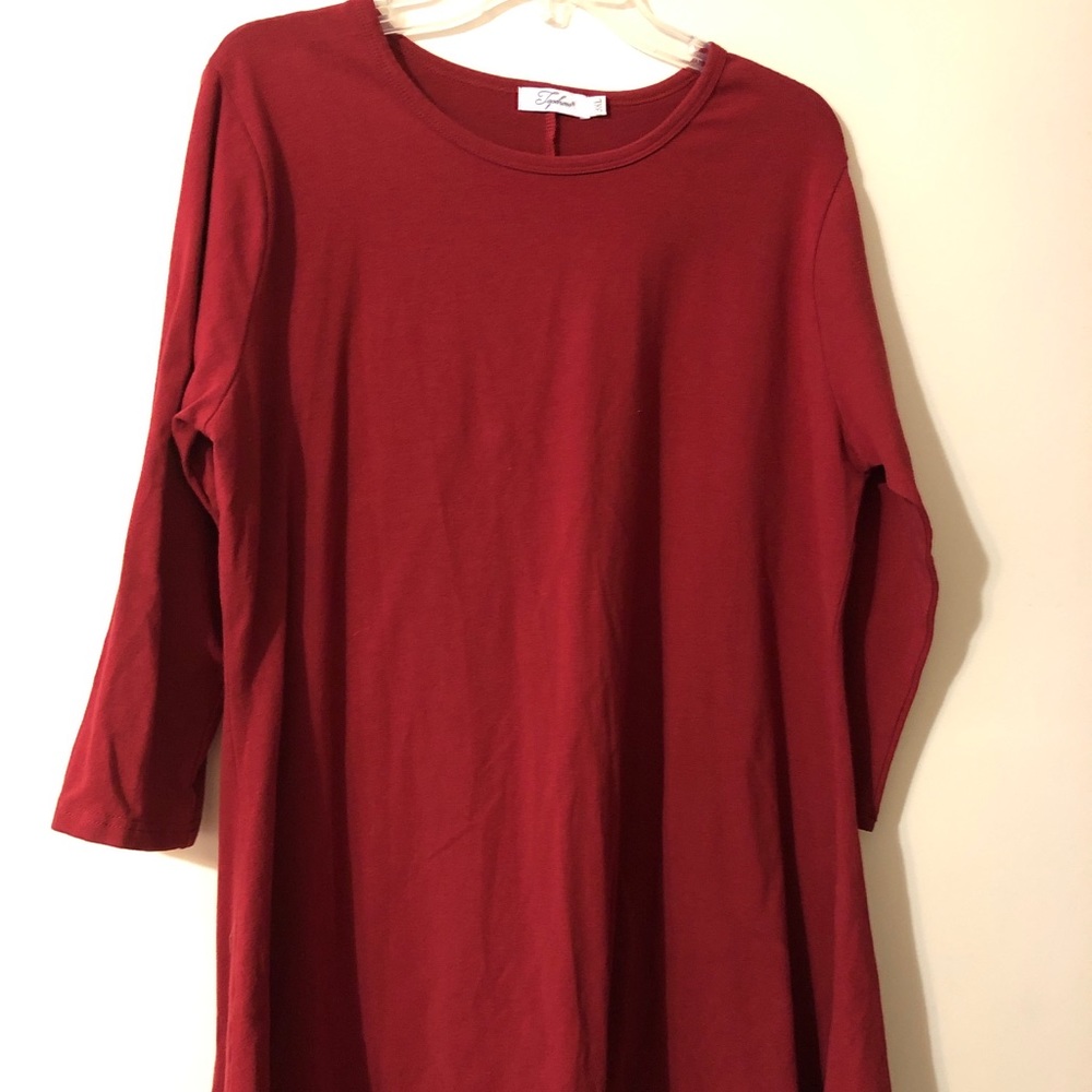 Burgundy Tunic Top